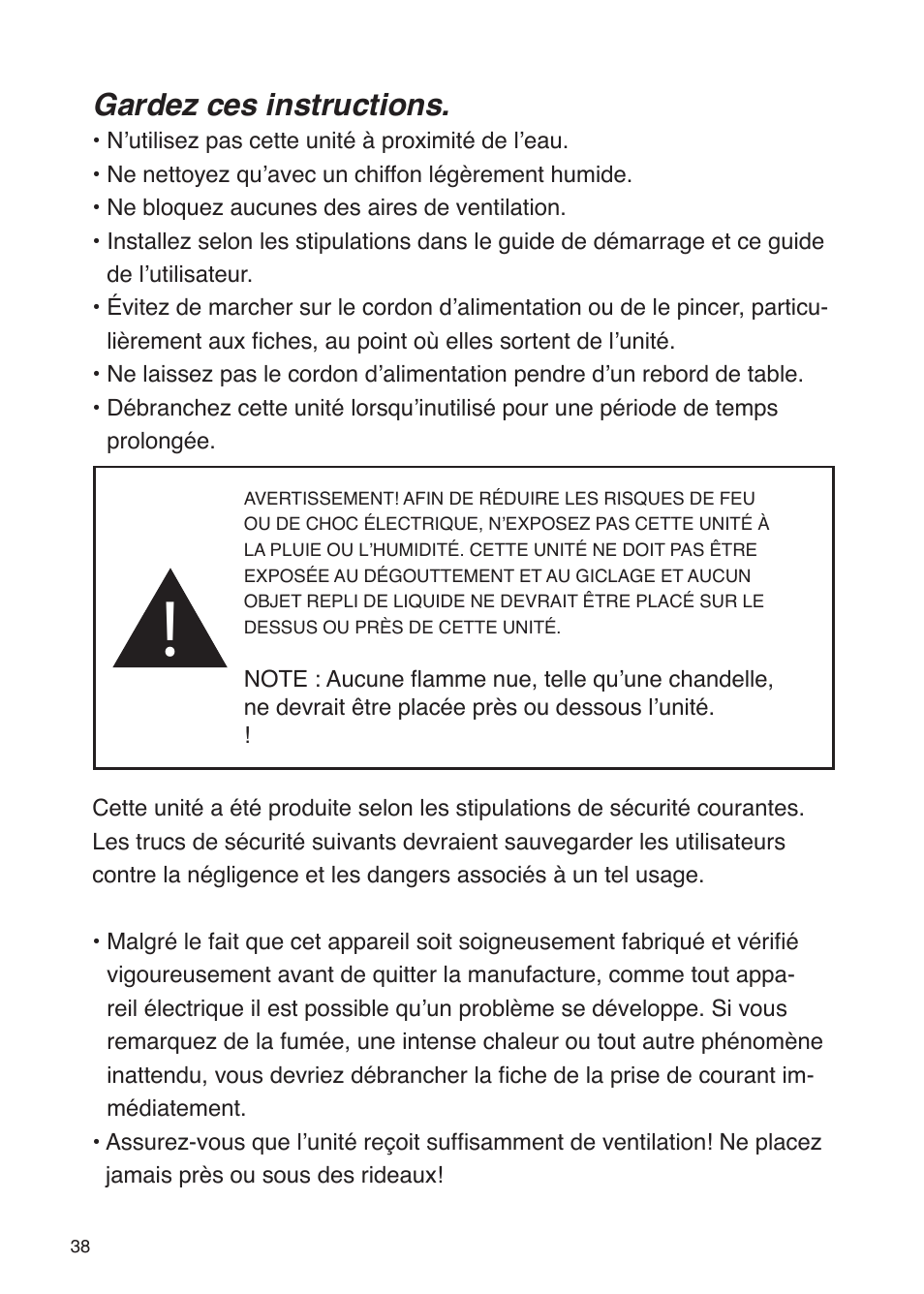 Gardez ces instructions | iSound Theater Sound - Manual User Manual | Page 38 / 55