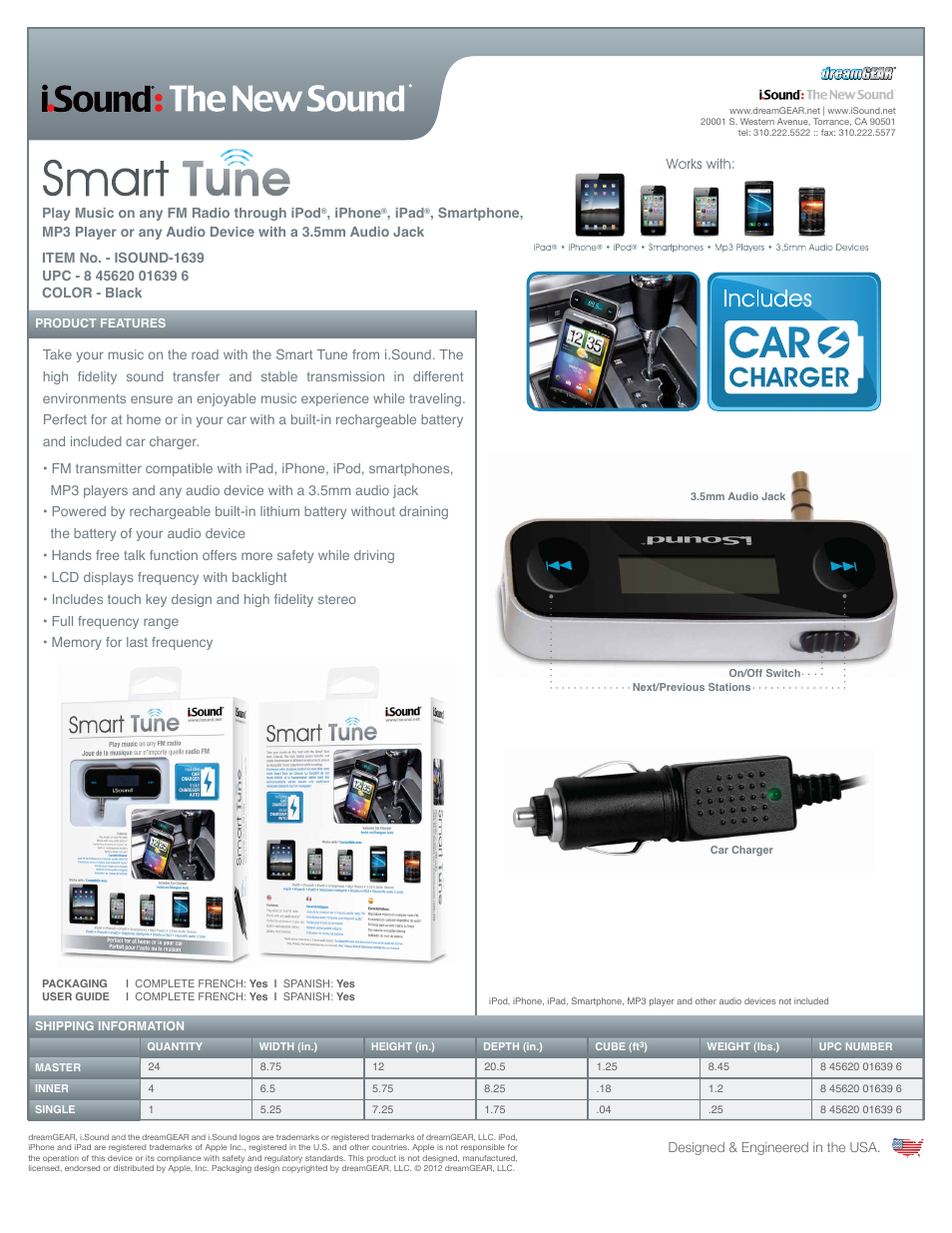 iSound Smart Tune - Sell Sheet User Manual | 1 page