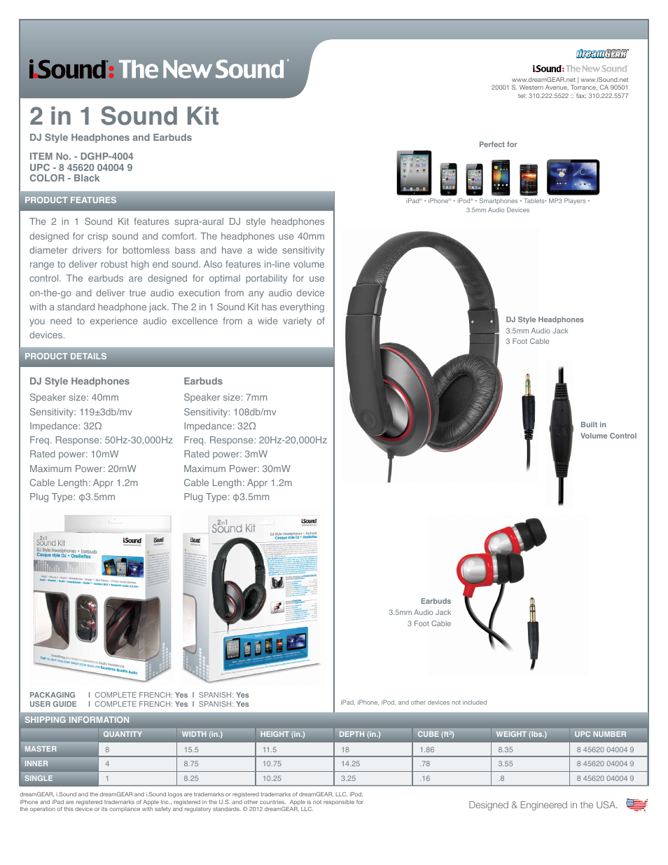 iSound 2 in 1 Sound Kit - Sell Sheet User Manual | 1 page