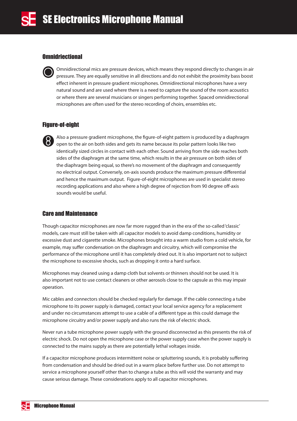 Se electronics microphone manual | sE Electronics Magneto User Manual | Page 3 / 5
