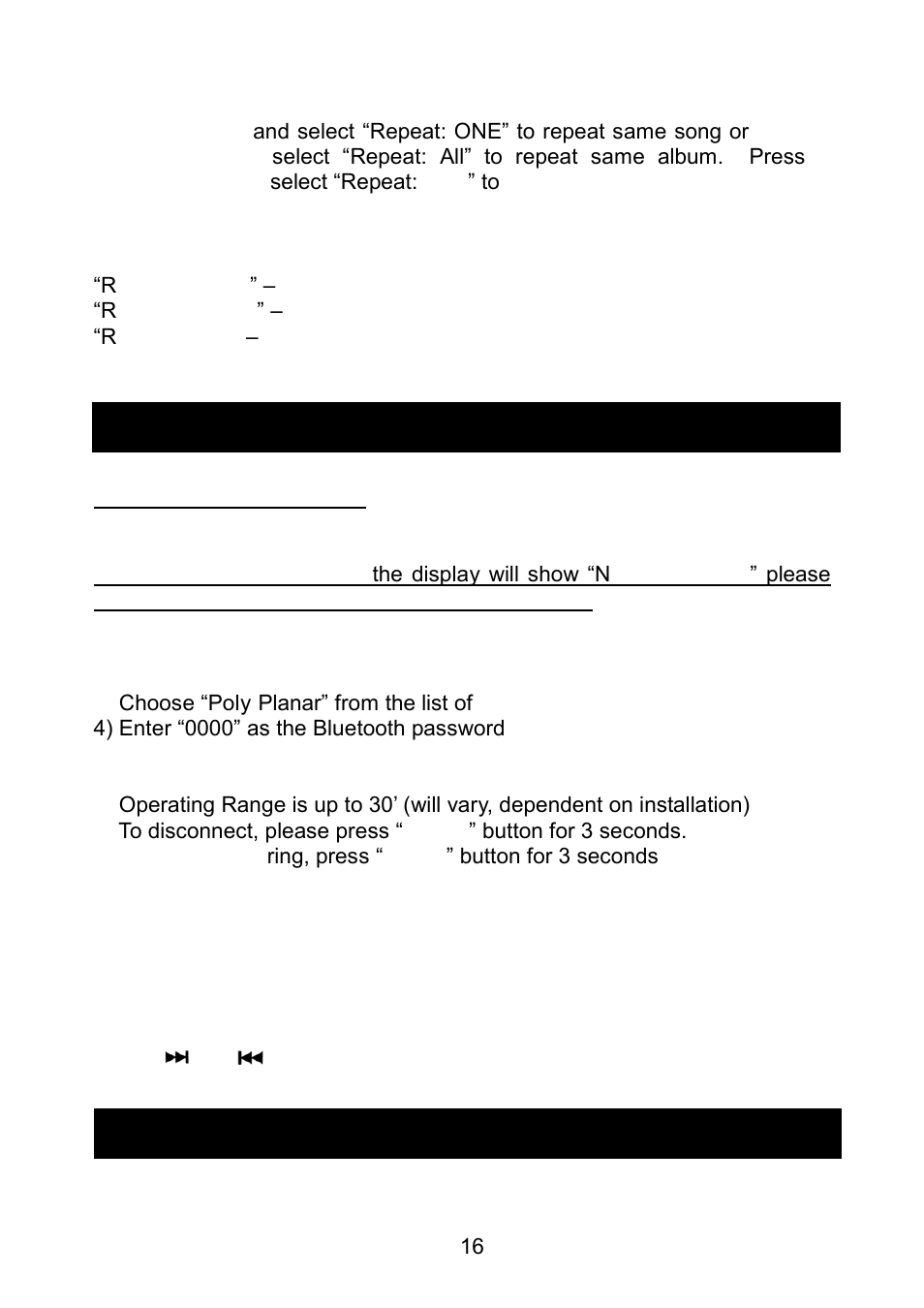 PolyPlanar MRD85i User Manual | Page 16 / 25