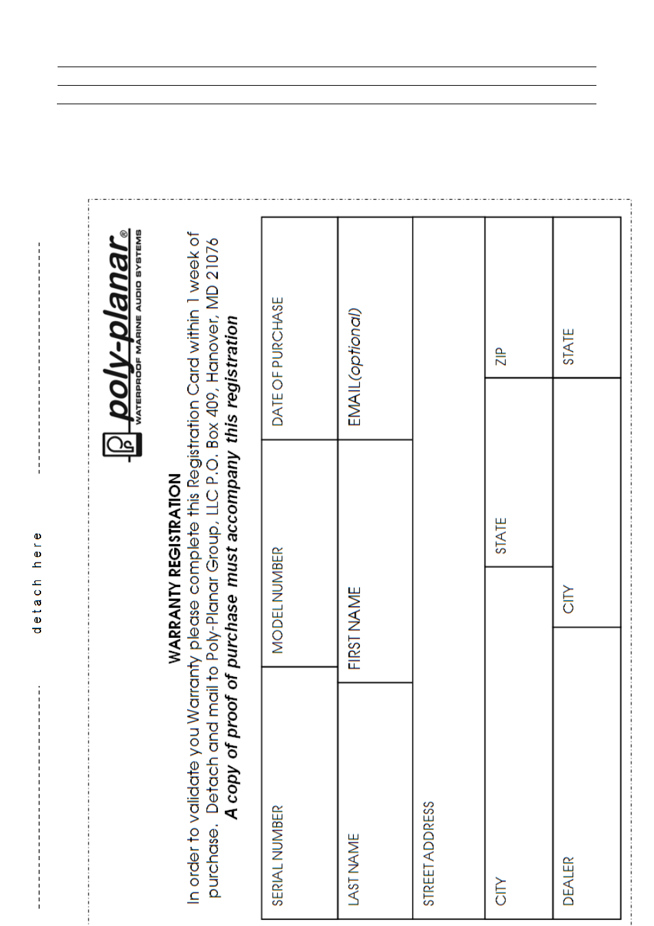 PolyPlanar MRD85i User Manual | Page 25 / 25