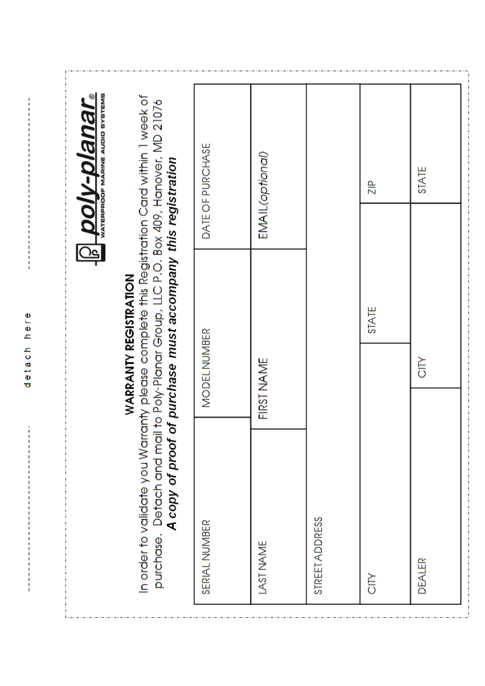 PolyPlanar MR45C User Manual | Page 23 / 23