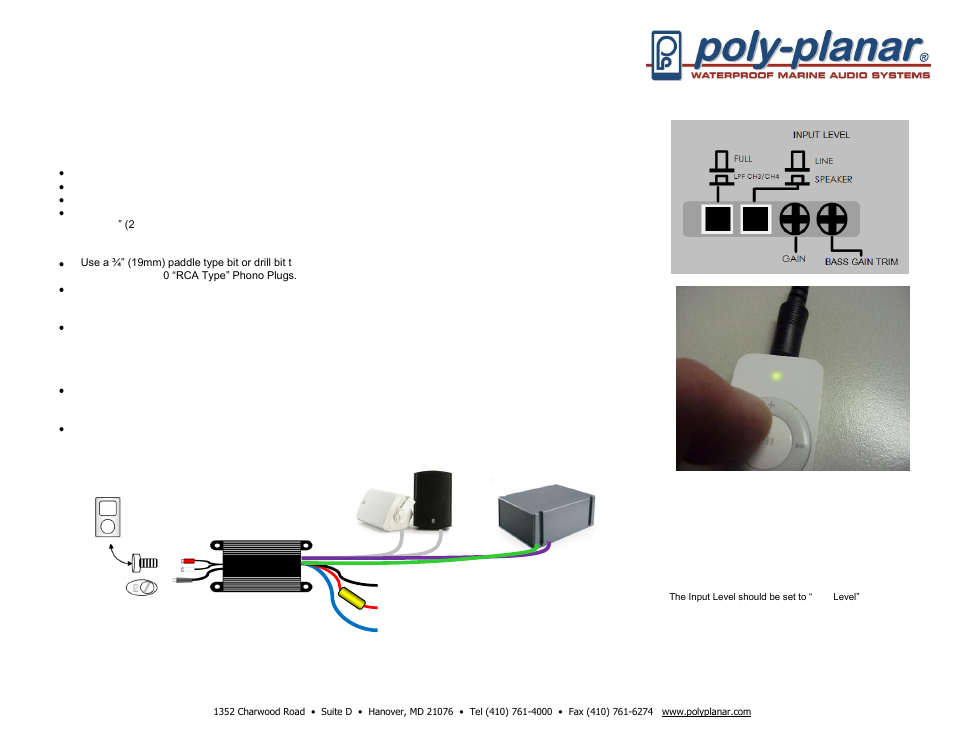 PolyPlanar MP3-KIT7 User Manual | 1 page