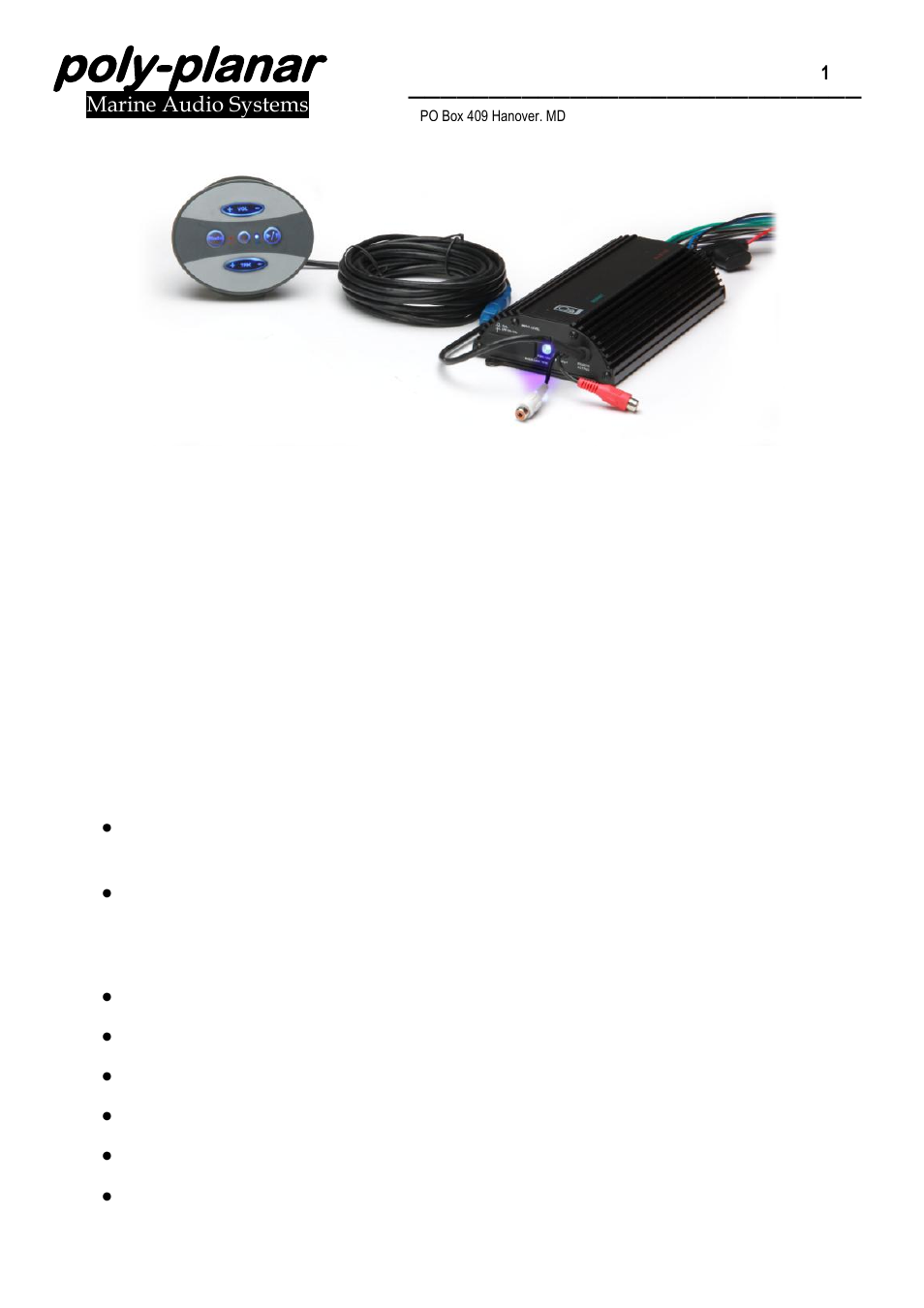 PolyPlanar ME60BT User Manual | 11 pages