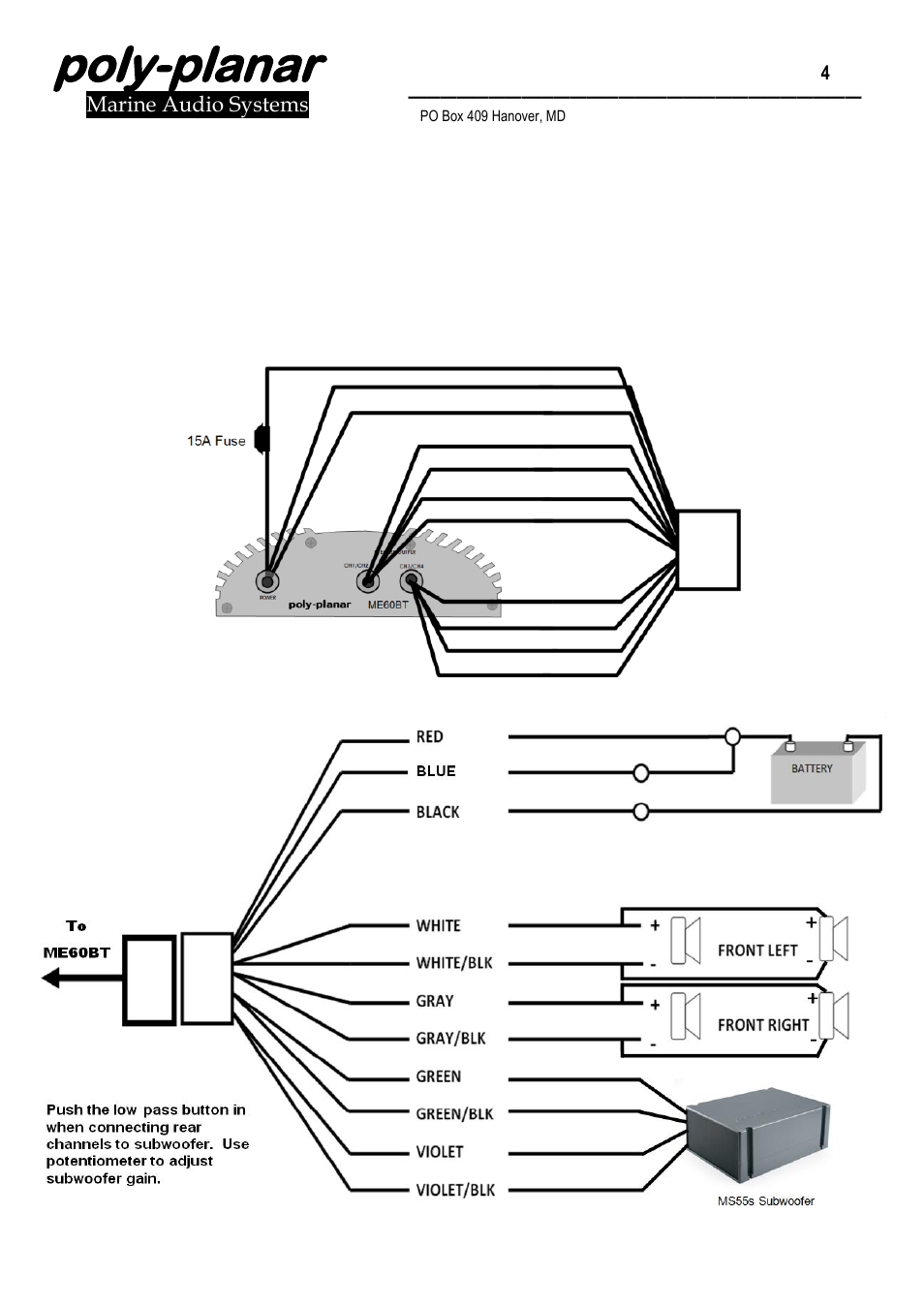 Poly-planar | PolyPlanar ME60BT User Manual | Page 4 / 11