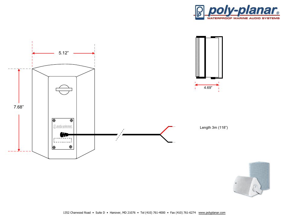 PolyPlanar MA7500 User Manual | 1 page