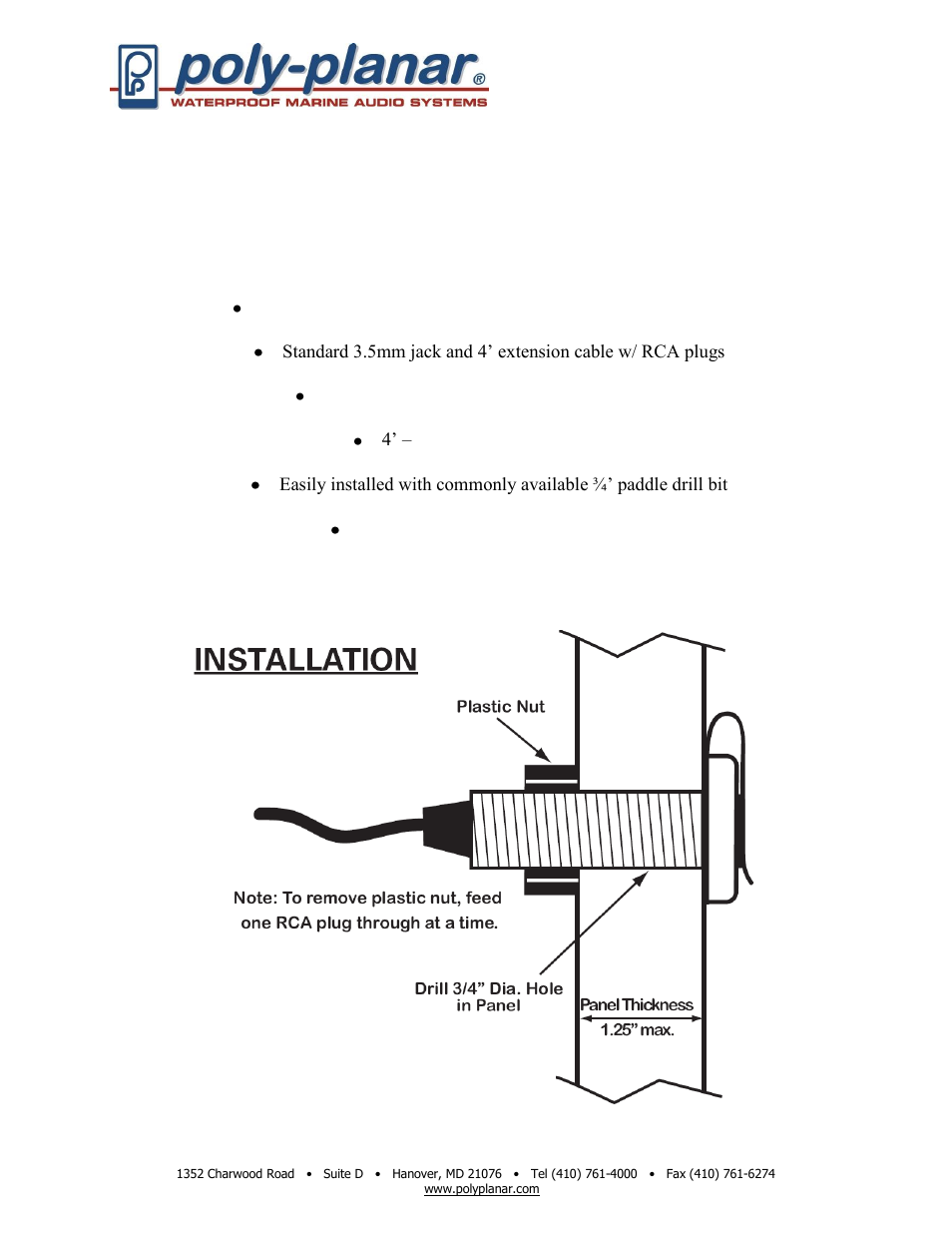 PolyPlanar IC-3.5PM User Manual | 1 page