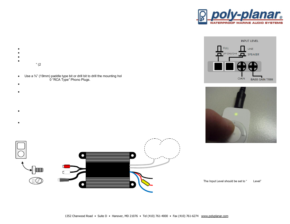 PolyPlanar MP3-KIT4 User Manual | 1 page