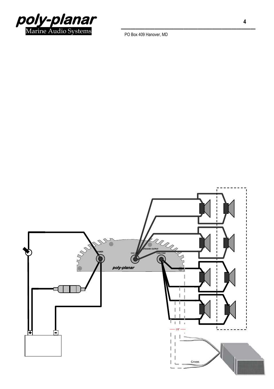 Poly-planar, Me-60 expansion amplifier 4 | PolyPlanar ME-60 User Manual | Page 4 / 11