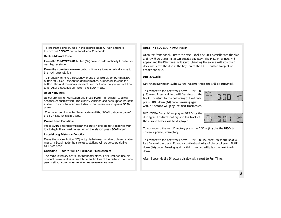 PolyPlanar MRD-60 User Manual | Page 8 / 11