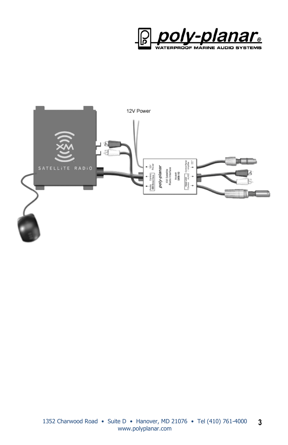 PolyPlanar XMD-1000 XM User Manual | Page 3 / 4