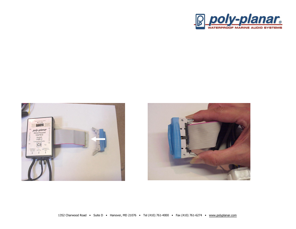 PolyPlanar MRR7 Wired Remote Supplement Instructions for CMR-60 extension cables User Manual | 1 page