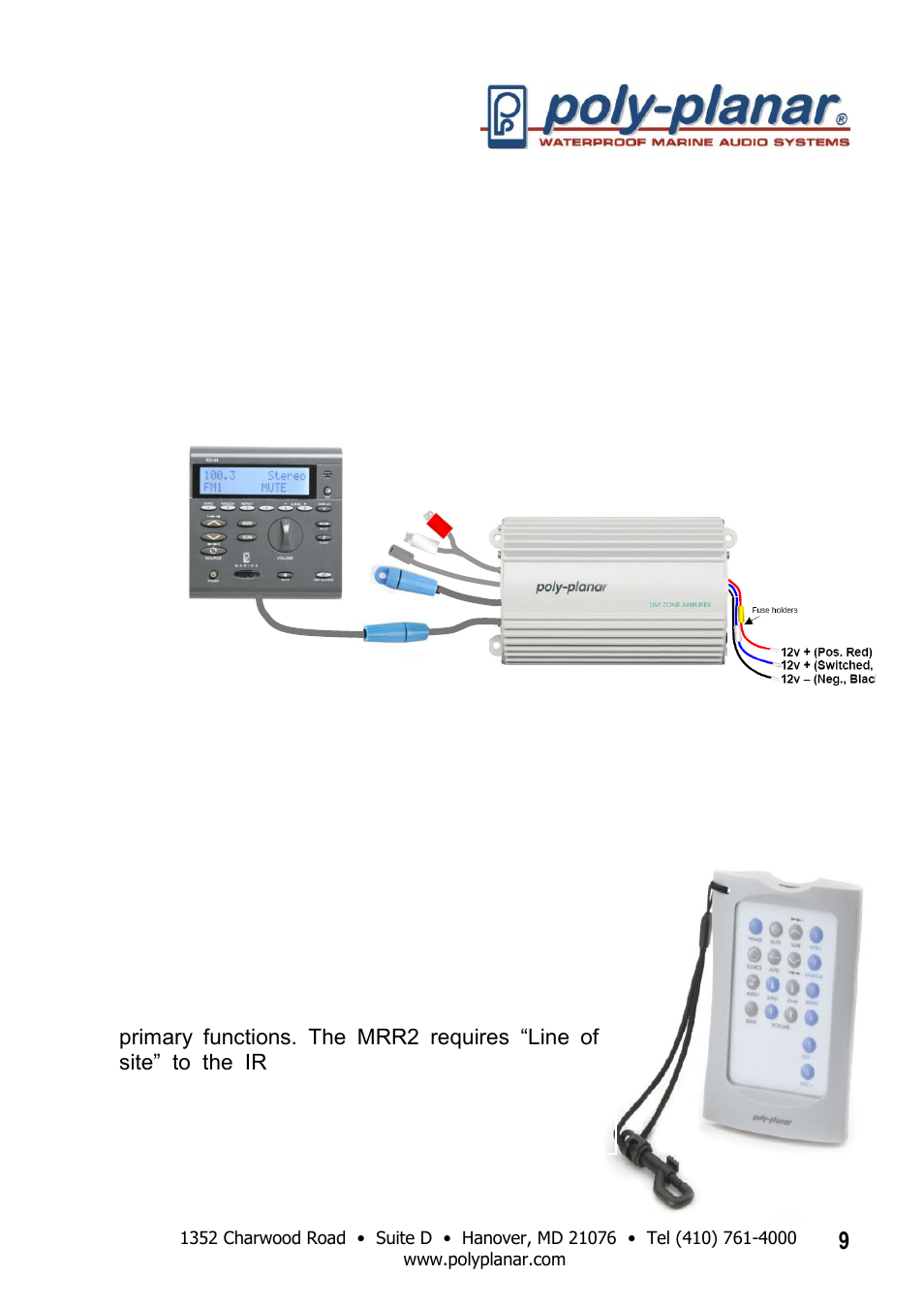 System connections | PolyPlanar RD44 User Manual | Page 9 / 10