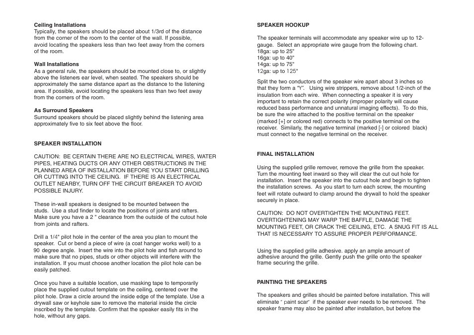 Theater-Solutions CS6W User Manual | Page 2 / 2