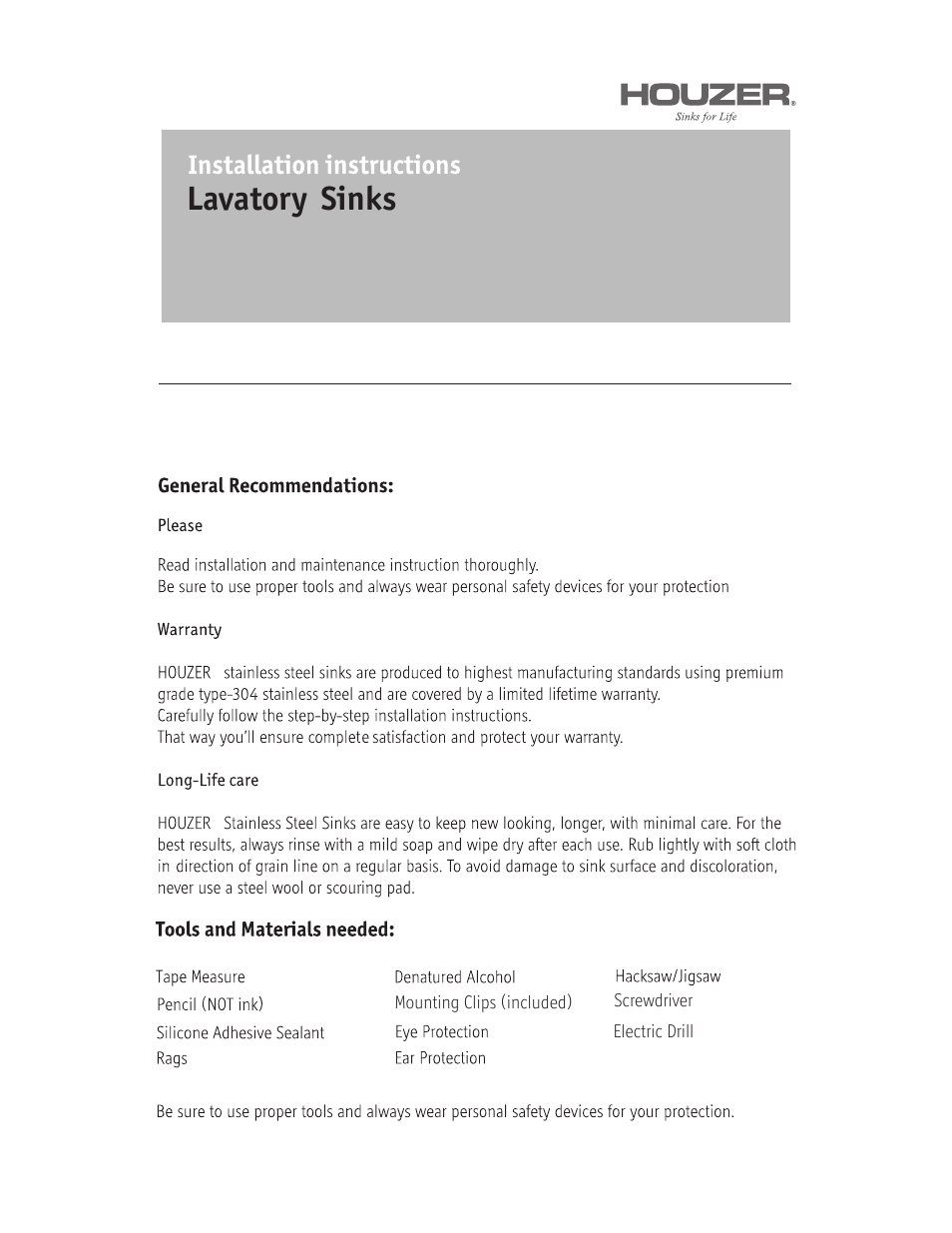 Factory Direct Hardware Houzer CV-1625-1 User Manual | 4 pages