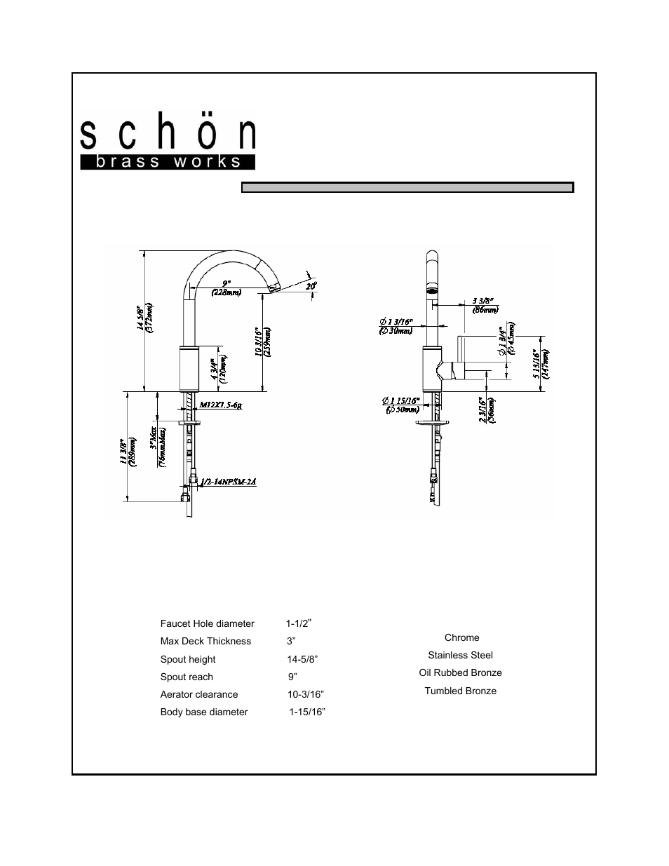 Single handle kitchen faucet | Factory Direct Hardware Belle Foret 403 Contemporary _ Modern User Manual | Page 2 / 4
