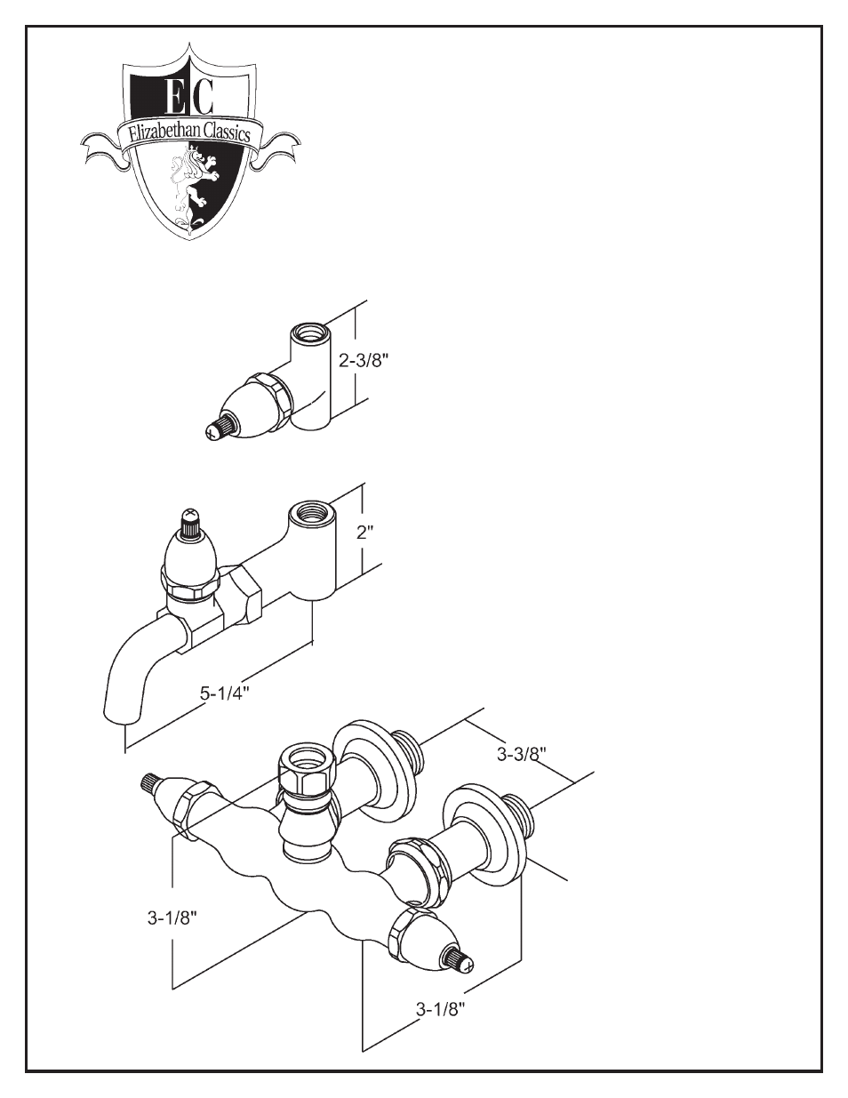 Factory Direct Hardware Elizabethan Classics ECTW27 User Manual | 3 pages