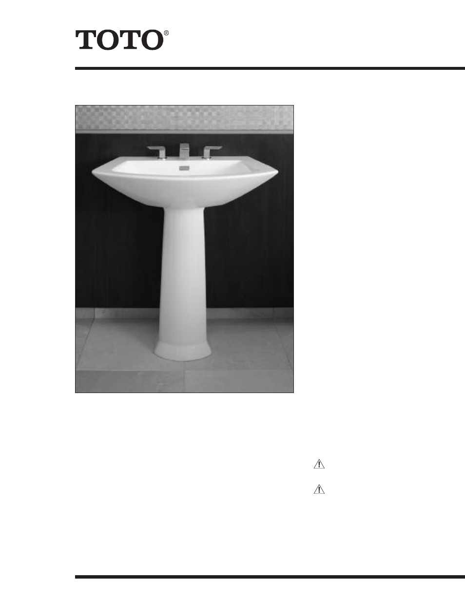 Factory Direct Hardware Toto LPT960 User Manual | 2 pages