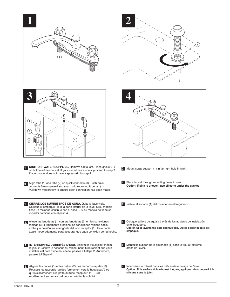 Factory Direct Hardware Delta B2310LF Foundations Core User Manual | Page 2 / 6