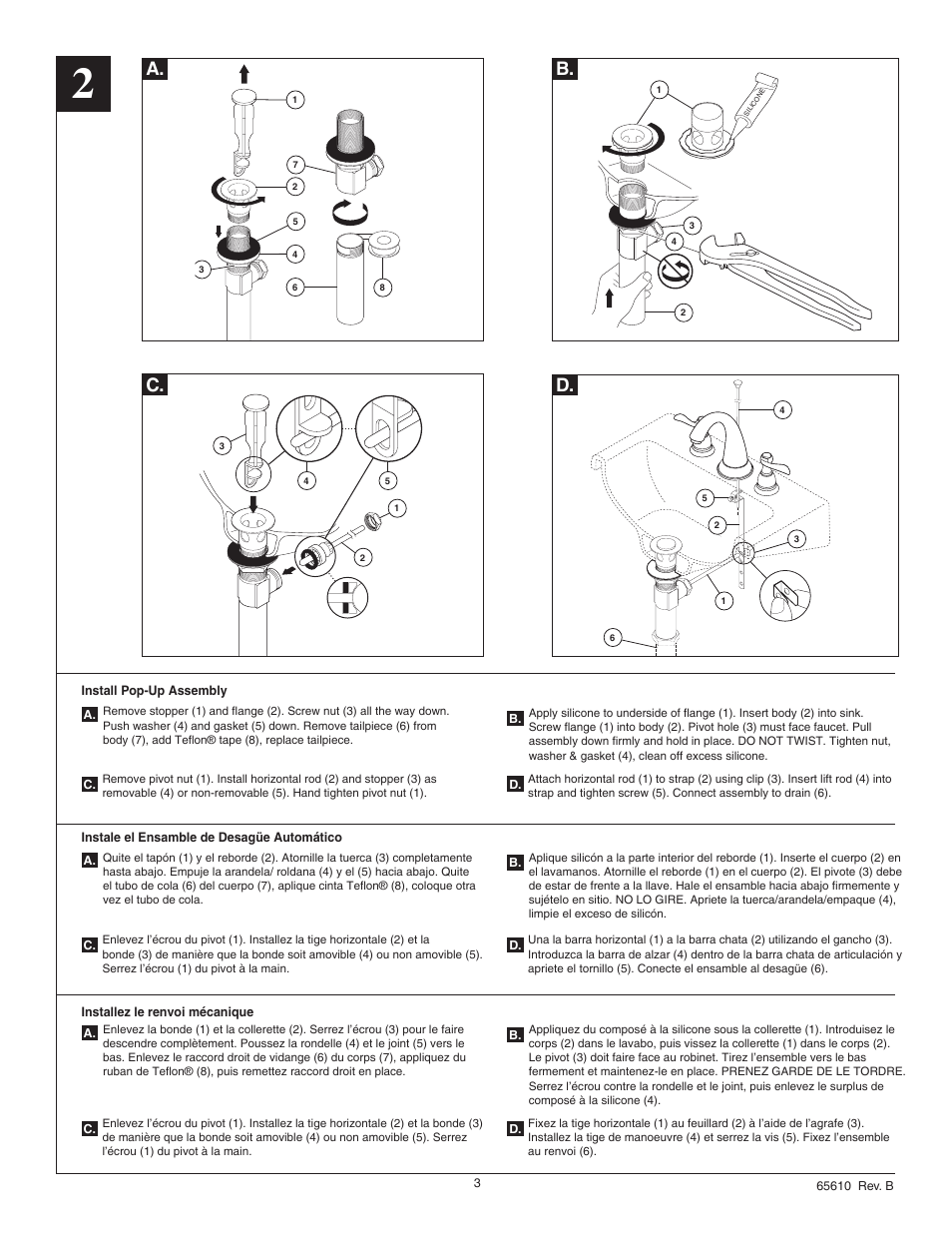 A. b. c. d | Factory Direct Hardware Delta B3596LF User Manual | Page 3 / 6