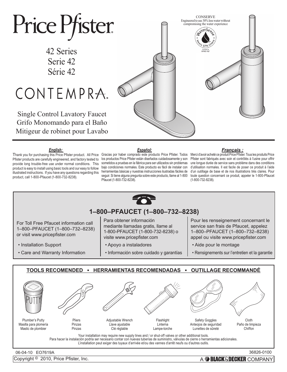 Pfister F-042-NK00 User Manual | 6 pages