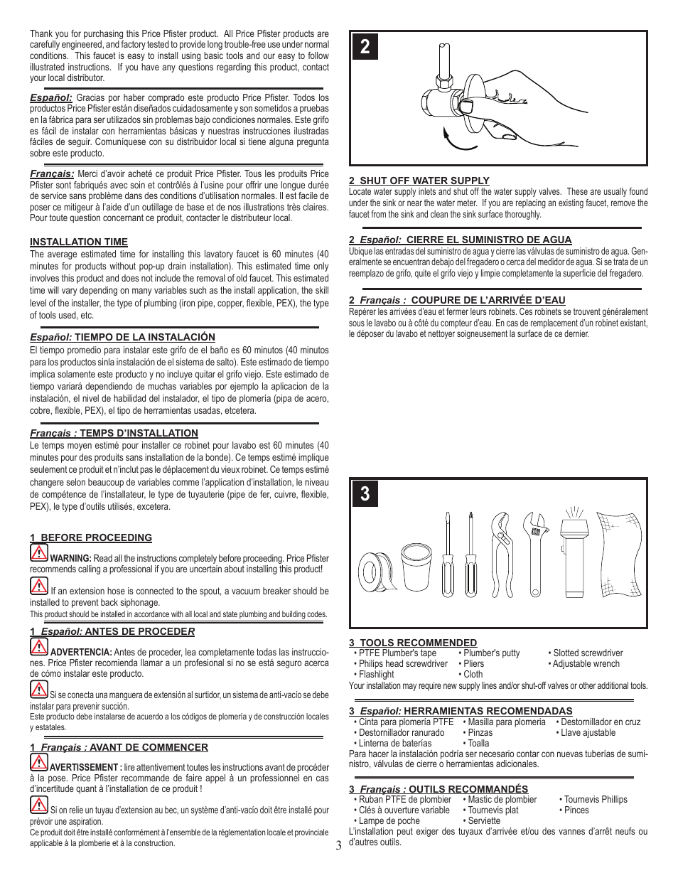 Pfister G142-800K User Manual | Page 3 / 6