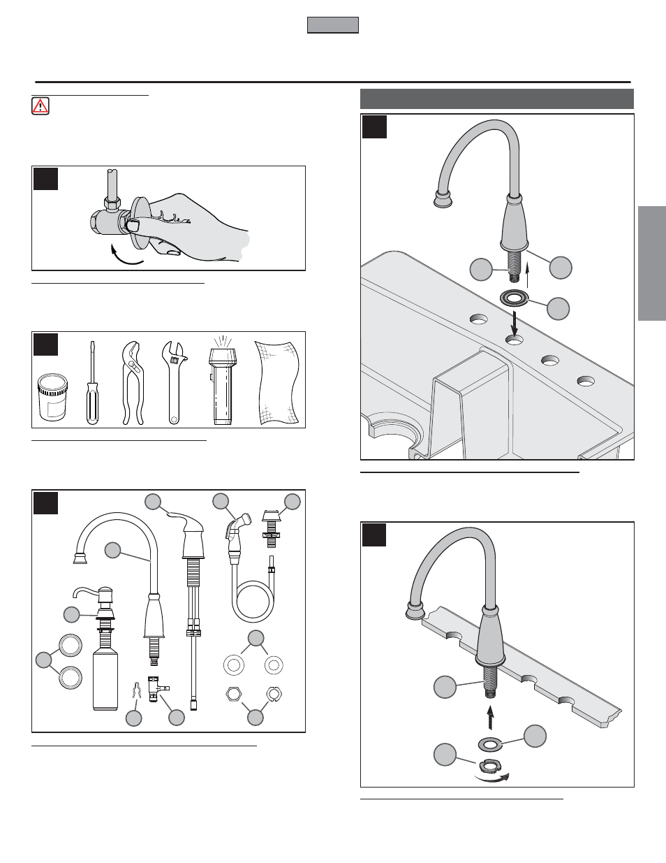 Es p a esp a ññ o l ol, Instalación del grifo | Pfister GT26-4CBS User Manual | Page 7 / 18