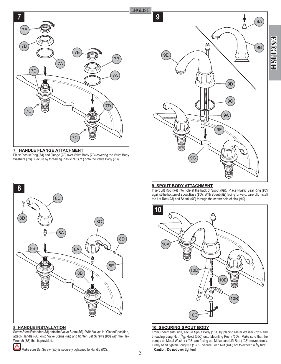 English | Pfister GT49-DC00 User Manual | Page 3 / 14