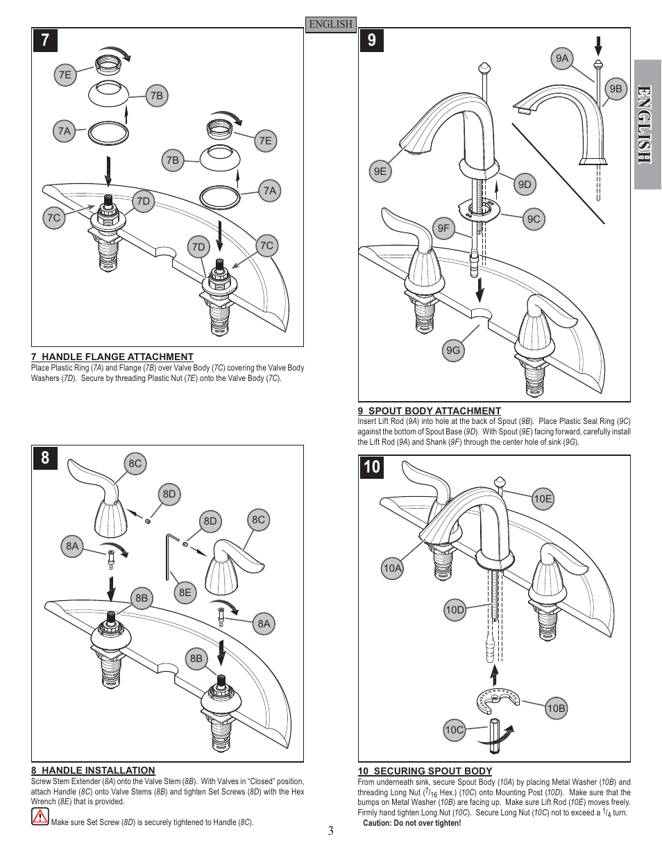 English | Pfister F-049-ST0K User Manual | Page 3 / 14