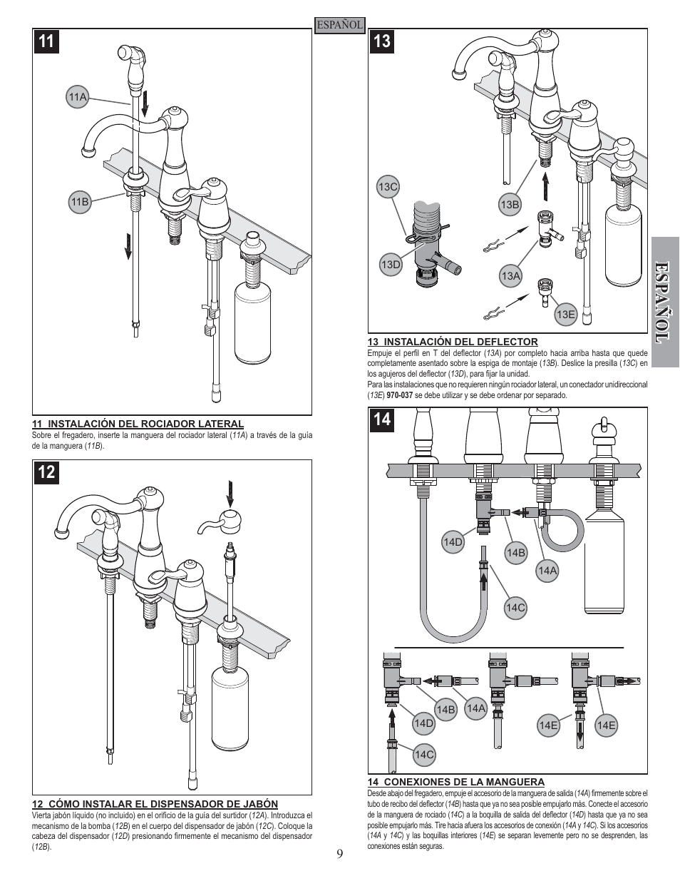 Esp a ñ ol | Pfister GT26-3NSS User Manual | Page 9 / 18