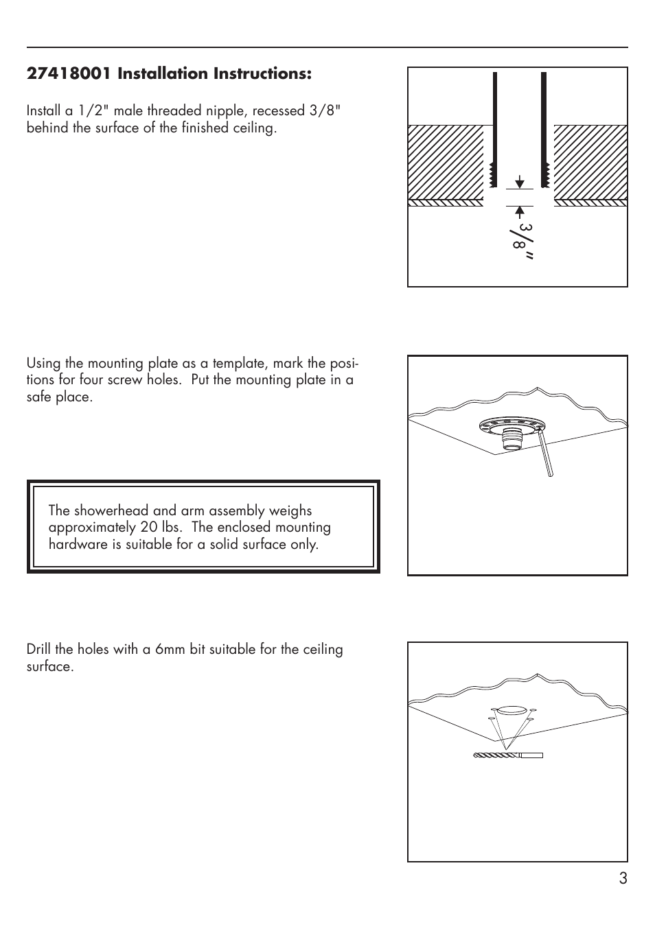 Factory Direct Hardware Hansgrohe 27410001 Raindance User Manual | Page 3 / 12