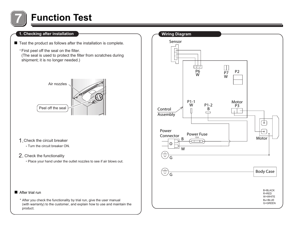 Function test | Factory Direct Hardware Toto HDR110#SS Clean Dry User Manual | Page 6 / 6