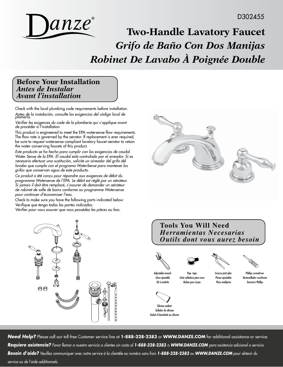 Factory Direct Hardware Danze D304055 User Manual | 6 pages