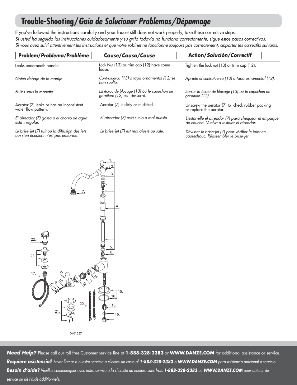 Factory Direct Hardware Danze D401557 Opulence User Manual | Page 4 / 4