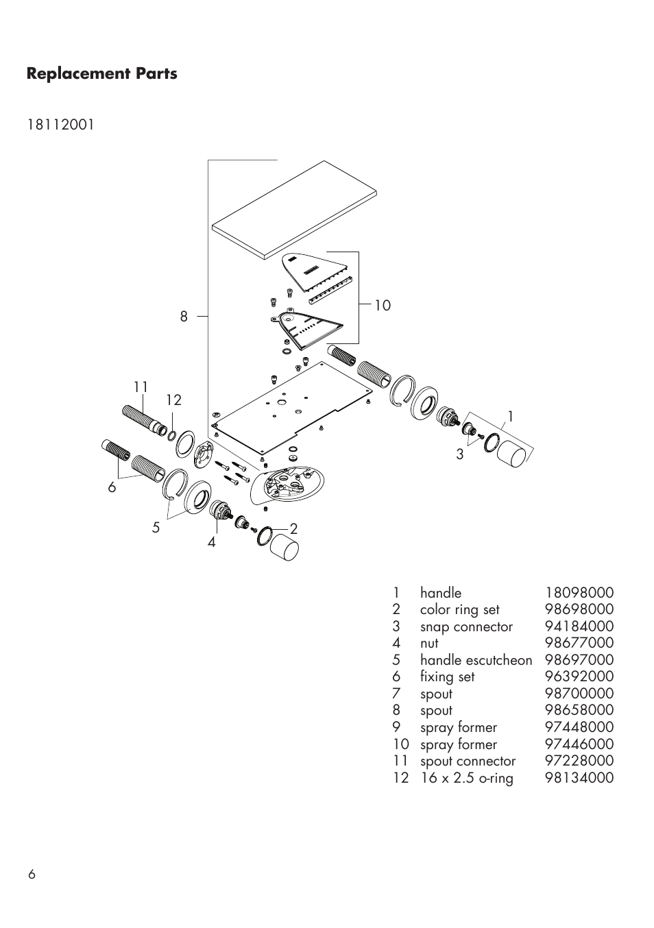 Factory Direct Hardware Hansgrohe 18115001 User Manual | Page 6 / 12