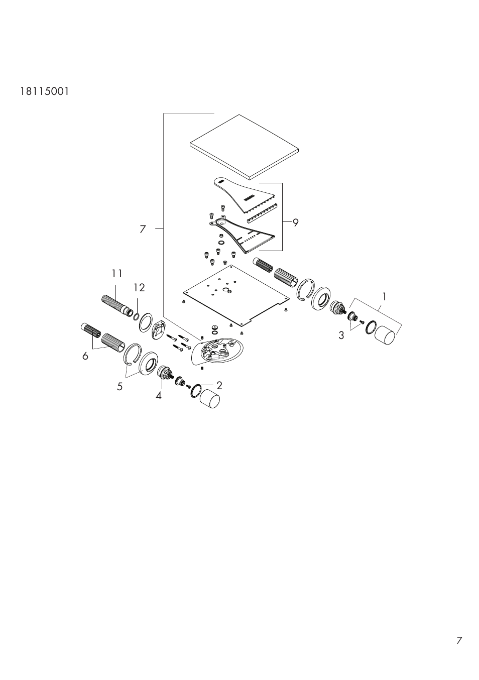 Factory Direct Hardware Hansgrohe 18115001 User Manual | Page 7 / 12