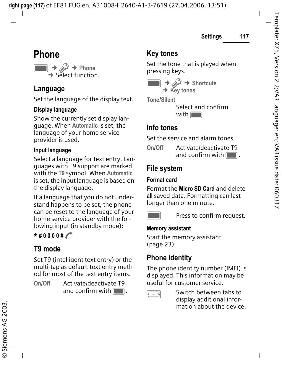 Phone | BenQ-Siemens M81 User Manual | Page 118 / 155