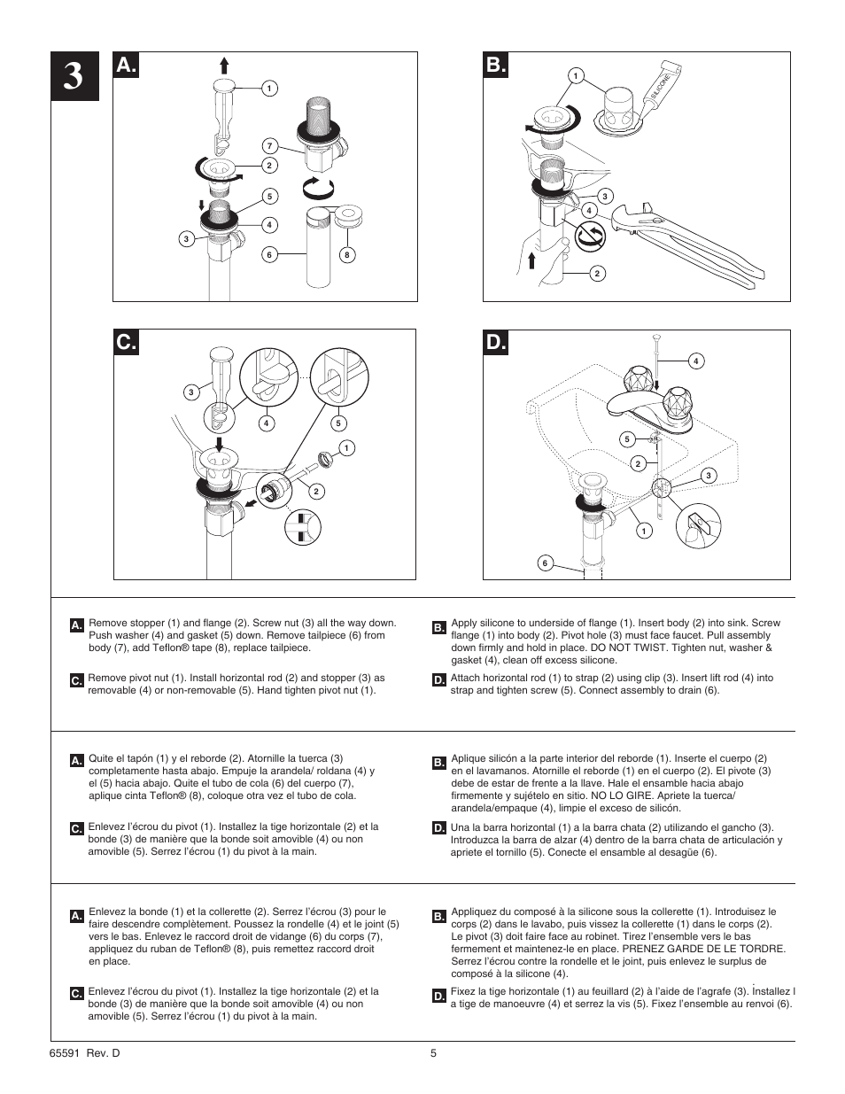 A. c. b. d | Factory Direct Hardware Delta B2512LF User Manual | Page 5 / 8
