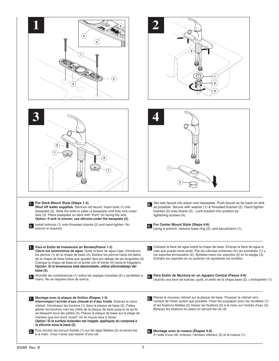 Factory Direct Hardware Delta B4310LF Foundations Core User Manual | Page 2 / 6