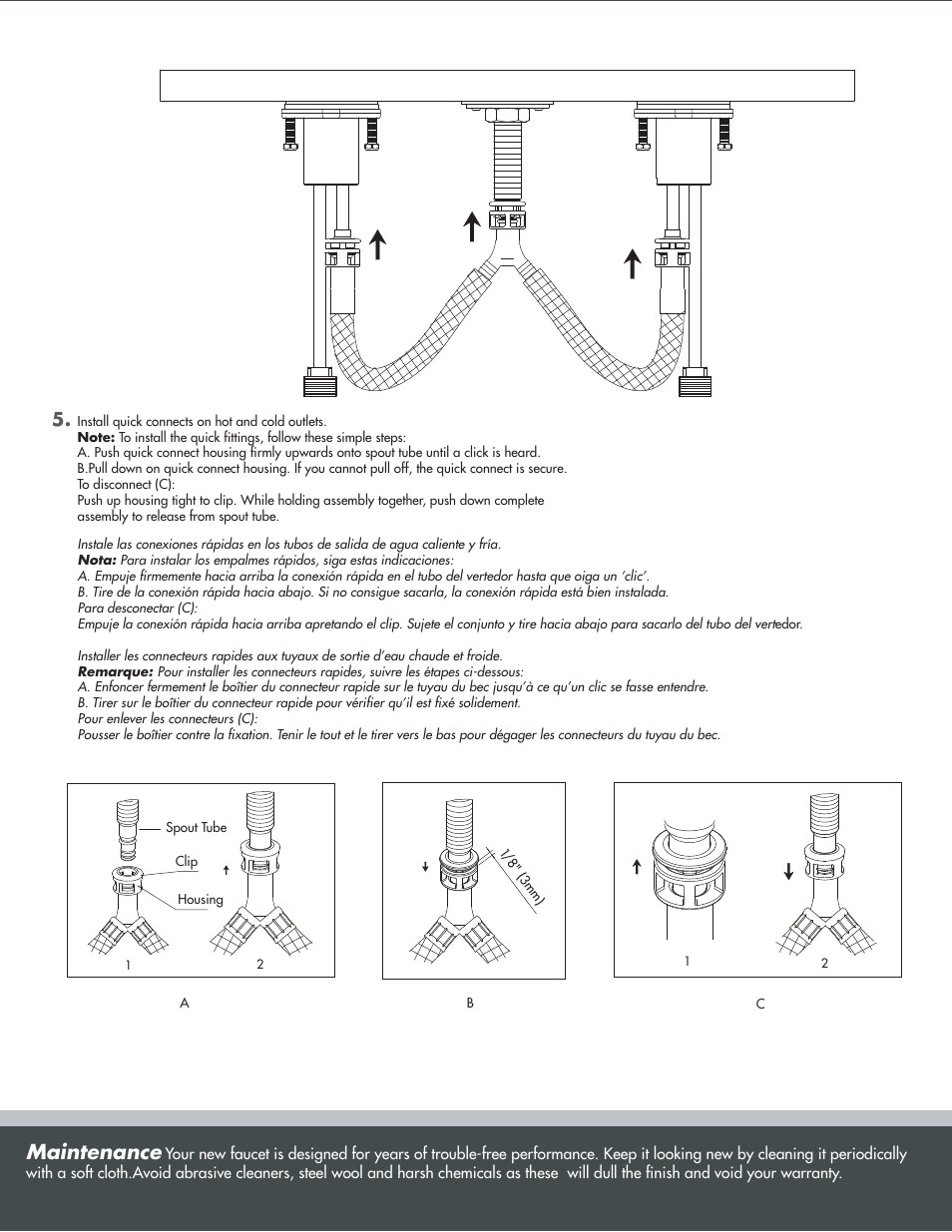 Maintenance | Factory Direct Hardware Danze D304066 User Manual | Page 4 / 7