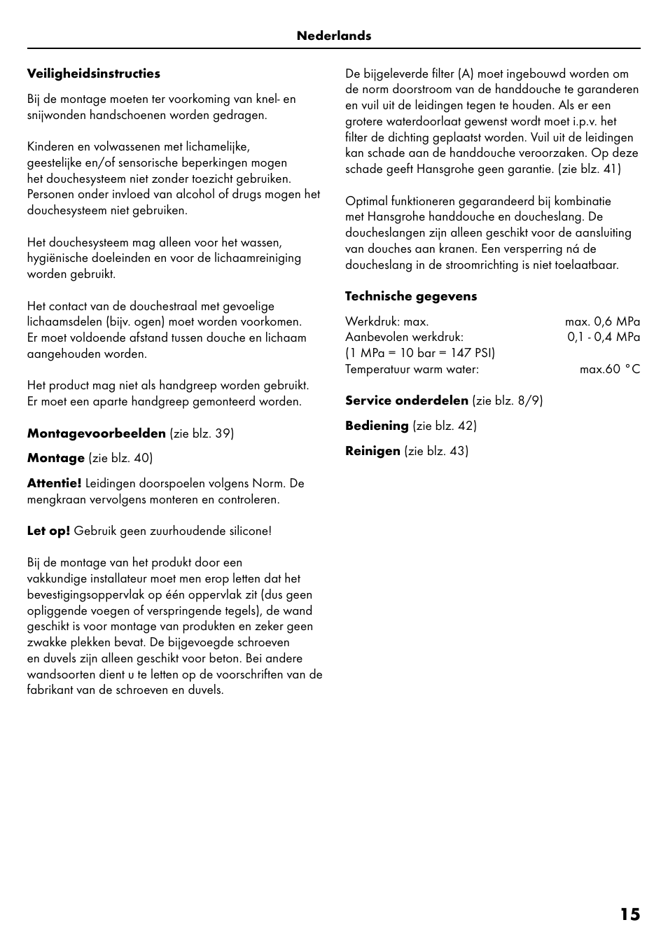 Factory Direct Hardware Hansgrohe HG28631000 Unica S User Manual | Page 15 / 44