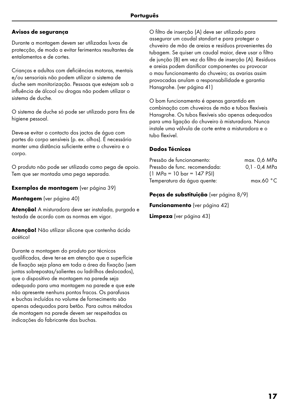 Factory Direct Hardware Hansgrohe HG28631000 Unica S User Manual | Page 17 / 44