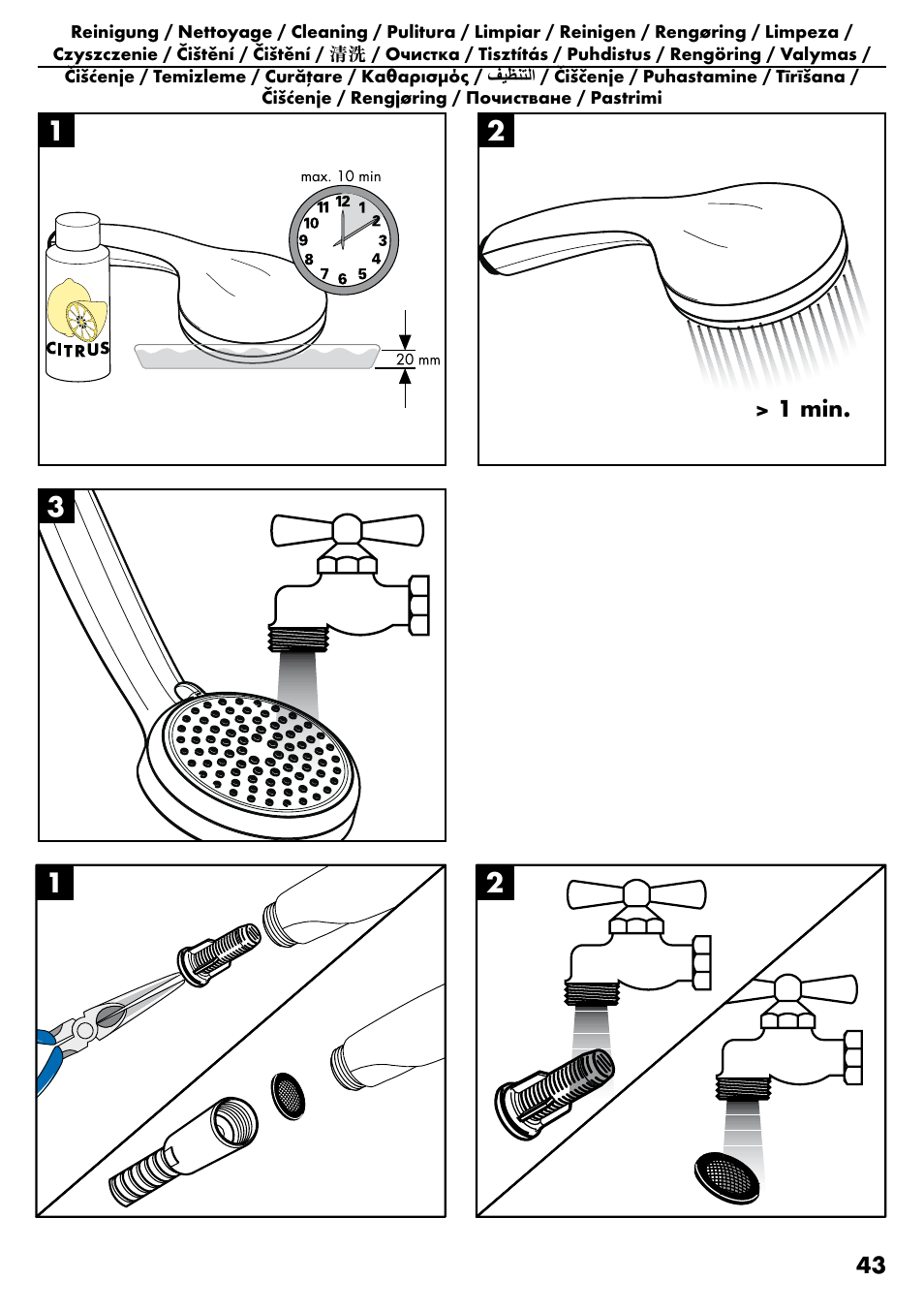Factory Direct Hardware Hansgrohe HG28631000 Unica S User Manual | Page 43 / 44