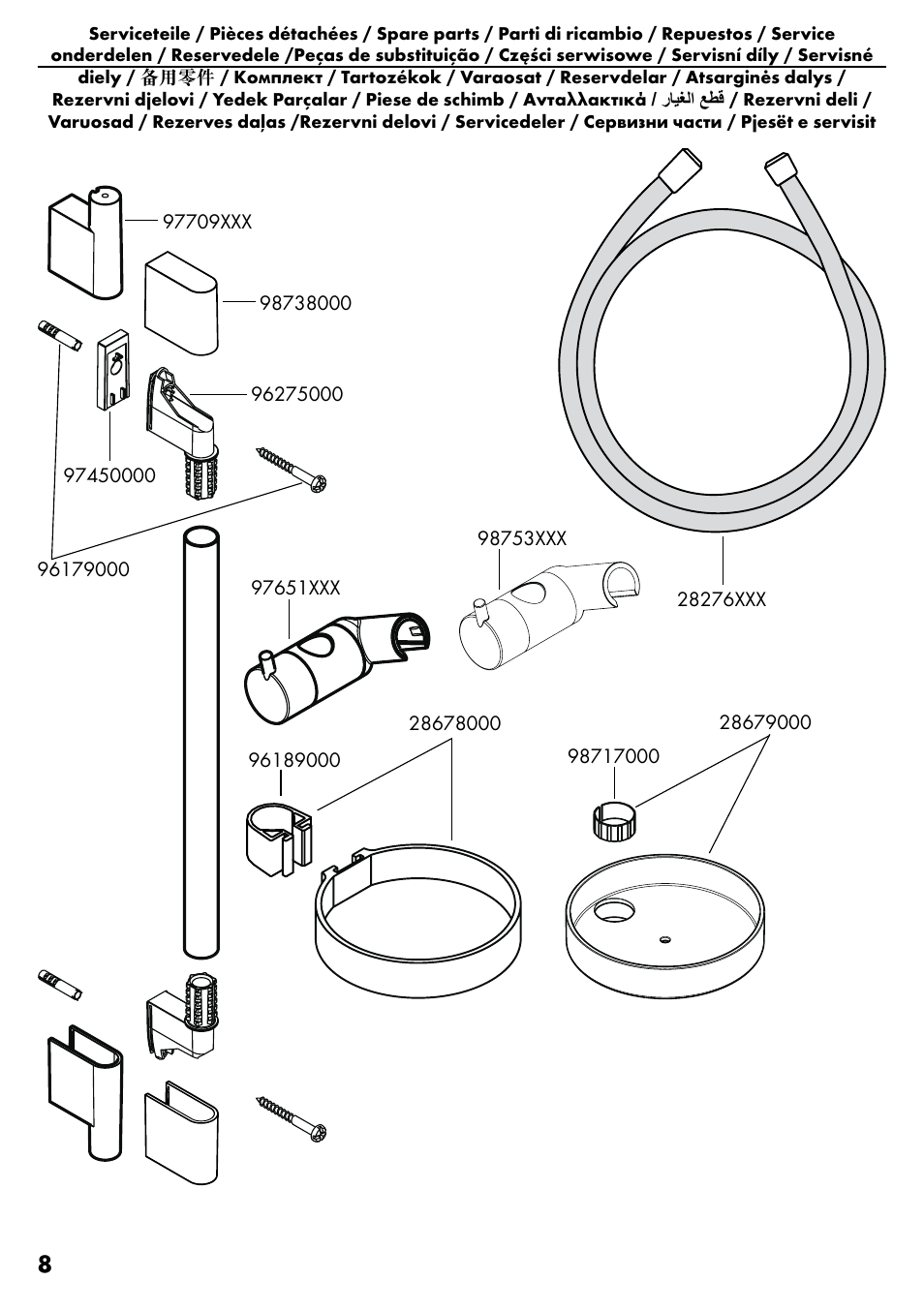 Factory Direct Hardware Hansgrohe HG28631000 Unica S User Manual | Page 8 / 44