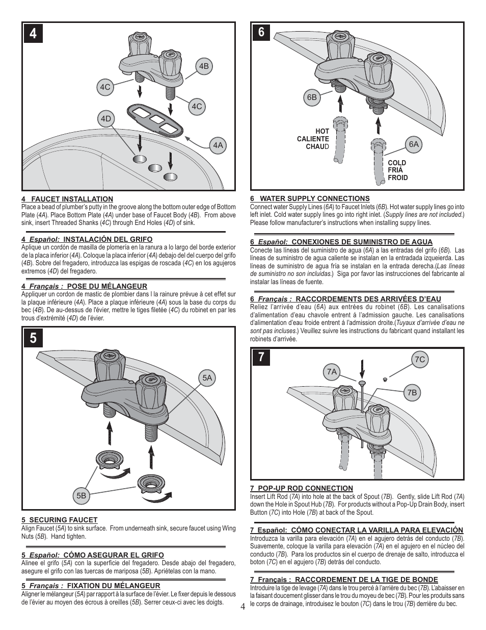 Pfister F-WL2-20NC User Manual | Page 4 / 6
