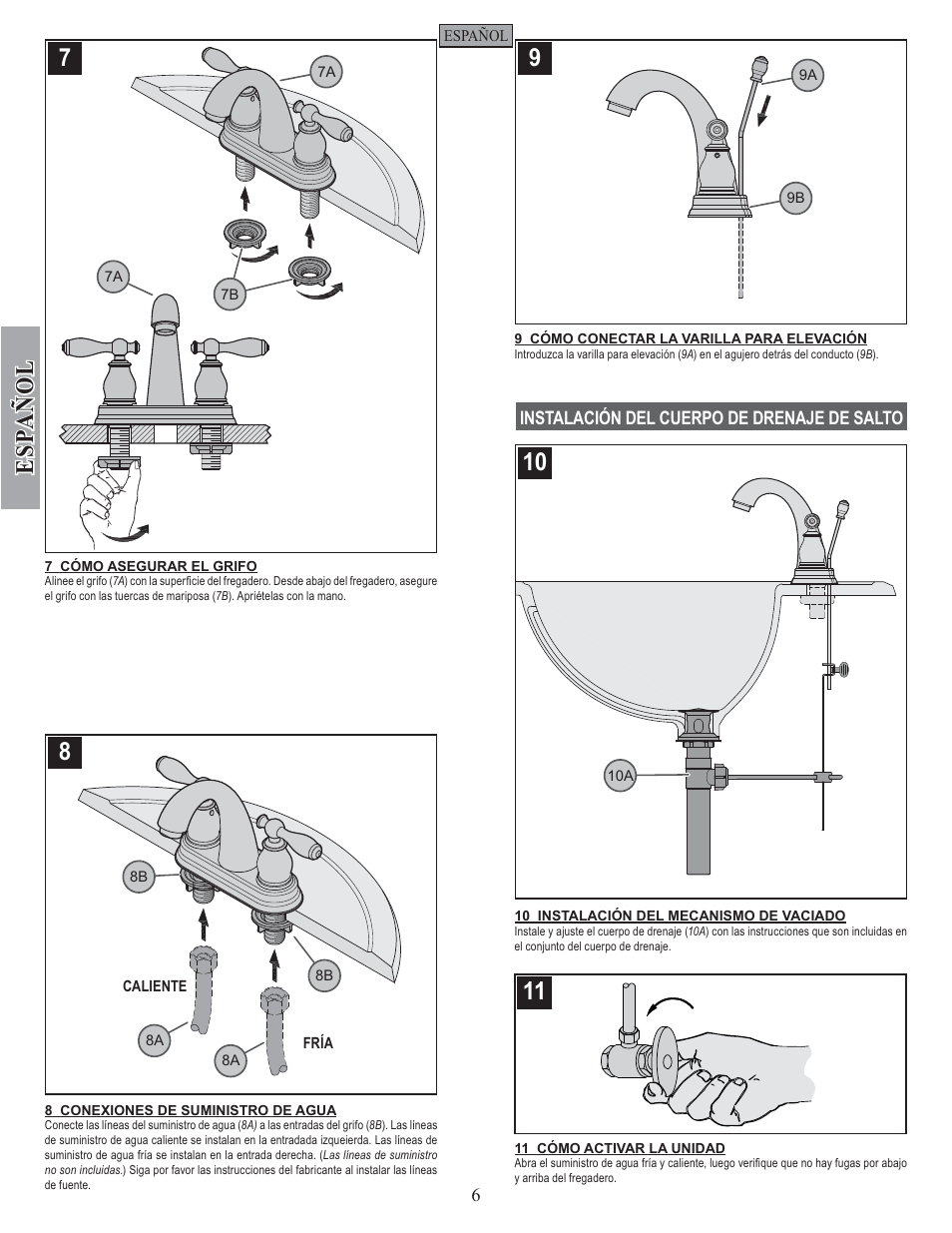 Esp a ñ ol | Pfister F-048-UNKK User Manual | Page 6 / 12