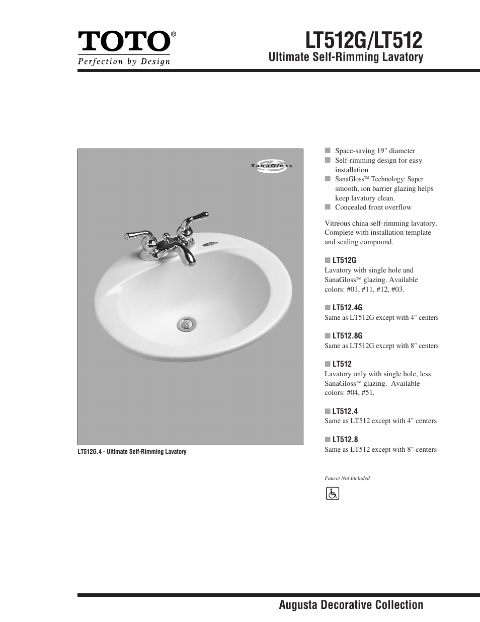 Factory Direct Hardware Toto LT512G User Manual | 2 pages