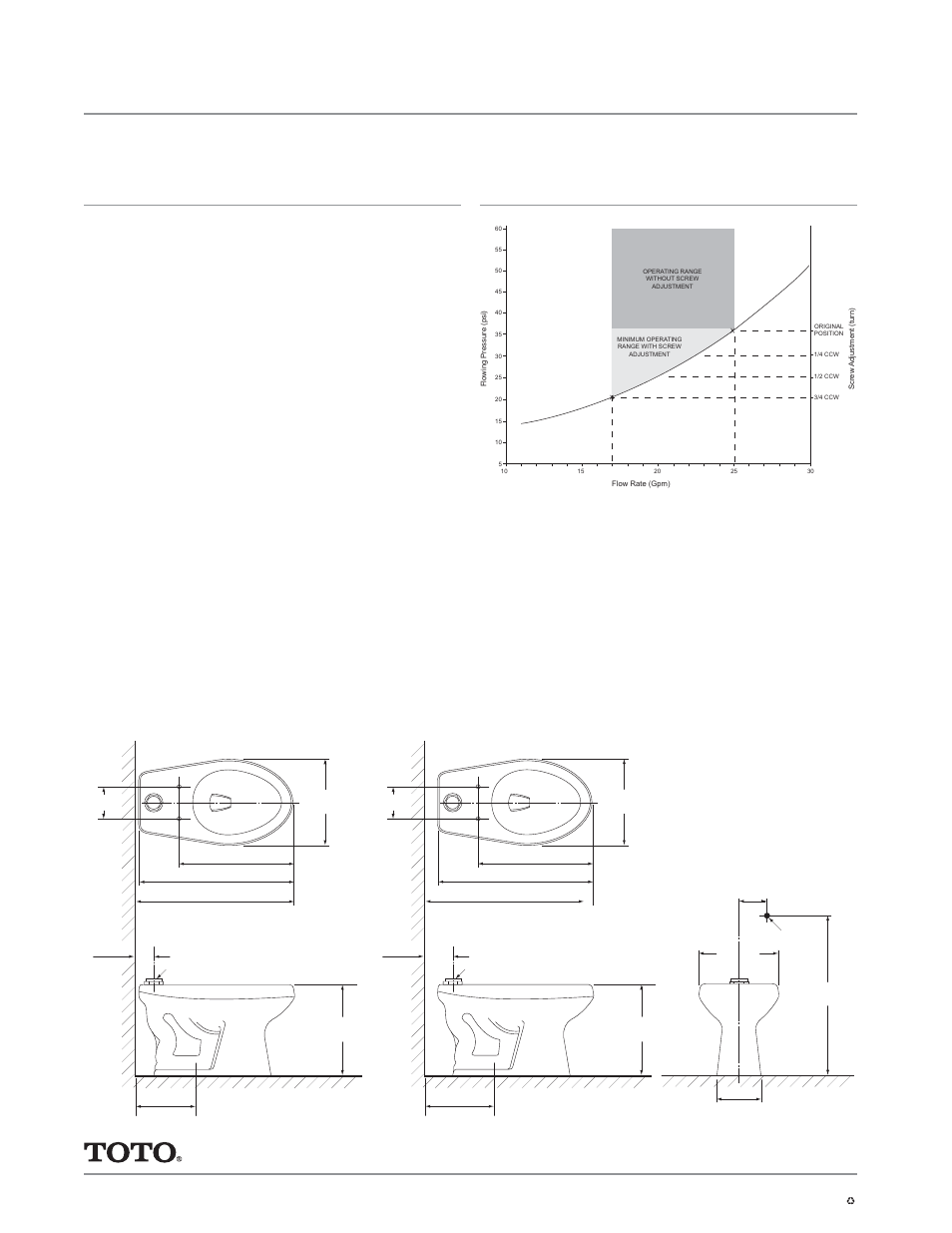 Ct705en(g), Specifications, X 16- 1/4"w | X 17"h | Factory Direct Hardware Toto CT705EN 1.28GPF User Manual | Page 2 / 2