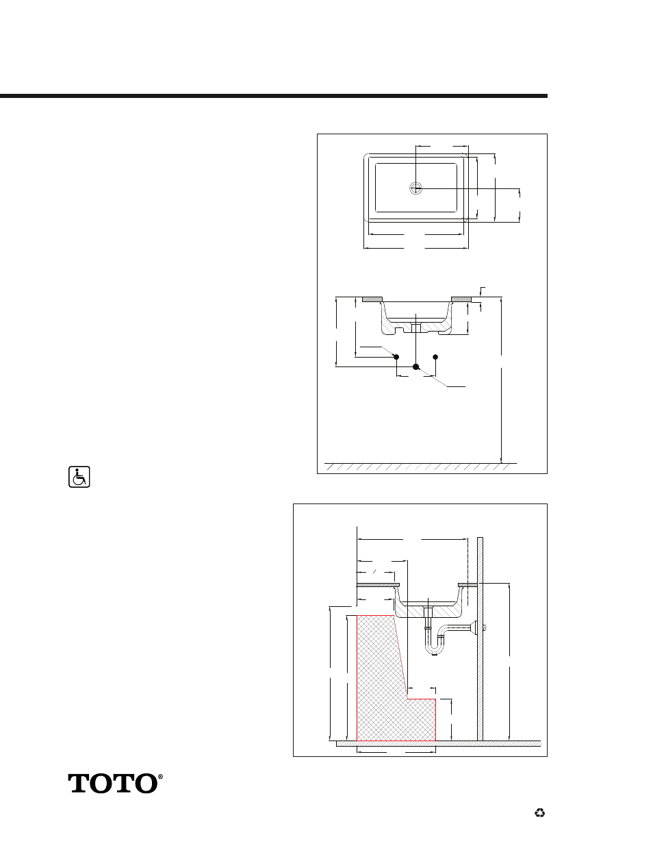 Lt156, Vernica™ design i undercounter lavatory, 5 lbs. shipping dimensions | Lt1 5 6 | Factory Direct Hardware Toto LT156#01 User Manual | Page 2 / 2